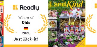 „Readly Top Title-Award“ für Just Kick-it! und LandKind. Zwei Panini-Magazine gehören zu den erfolgreichsten Digital-Publikationen des Jahres 2024.