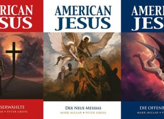 Die TV-Adaption von Mark Millars Meisterwerk „American Jesus“ startet heute auf Netflix! Mark Millars krasse Groteske auf einen in die Jetzt-Zeit wiedergeborenen Erlöser, ist ein Spiegel unserer Gesellschaft.
